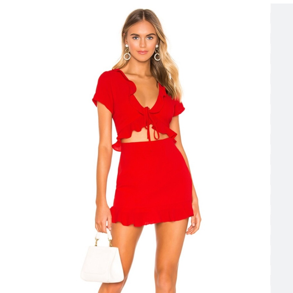 Superdown Mia Ruffle Tie